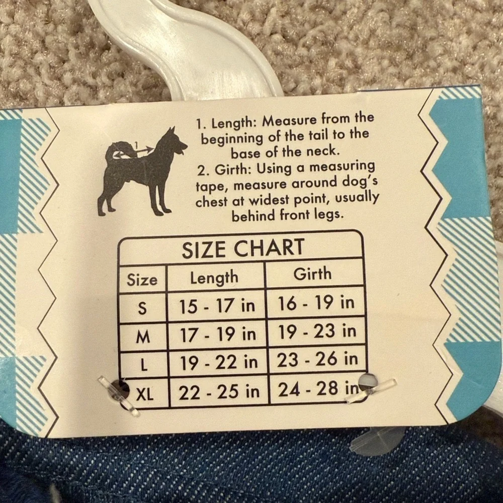 NWT Woof Denim Freedom pet vest size large